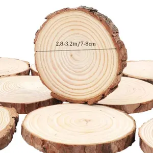 Runde Kunsthandwerks Weihnachtsdekorationen, Madeira -Zentrum -Dekoration, DIY -handgefertigte Hochzeitsdekoration des Landes, 10pcs, 5pcs 8 Hauptverkauf rustikaler Sockel - №1