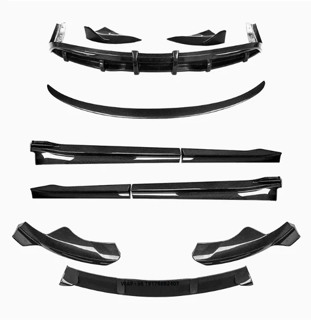 

YICKU High Quality Body Kit for 2023 Model 3 Upgrade Carbon Fiber Body Kit Front Lip Side Skirts Rear Diffuser Spoiler