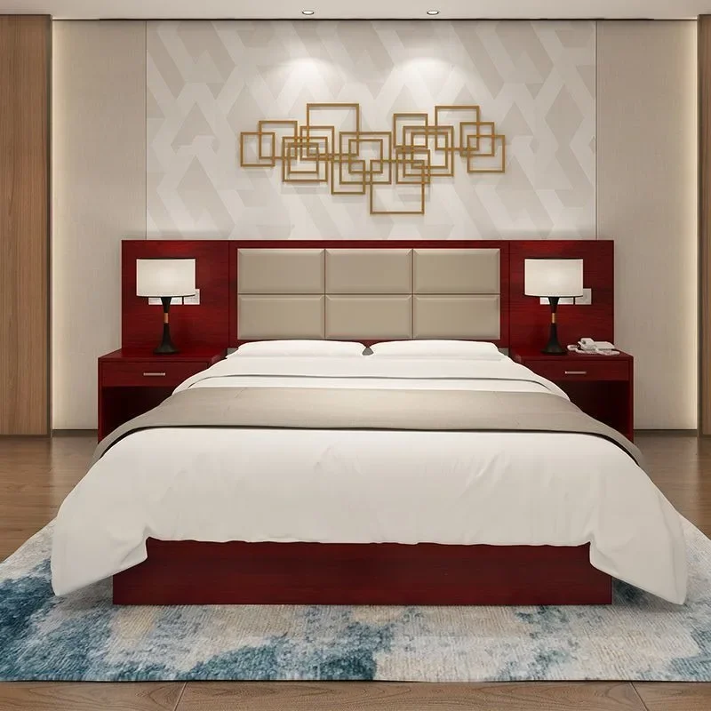 Hotel furniture standard room full set of hotel beds, now do apartment rooms bed box hotel bed and breakfast rental