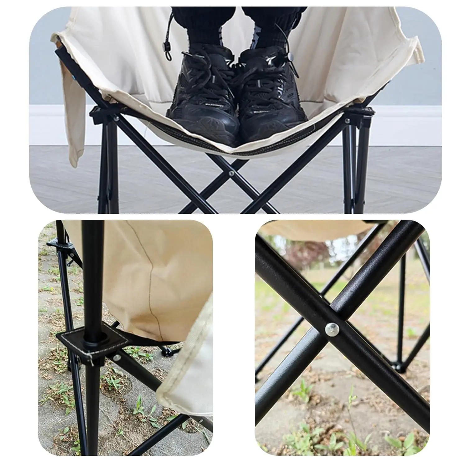 Camping Chairs Lawn Chairs Foldable Chairs, Lightweight Compact with Carry Bag and Side Pocket for Hiking,Beach,Lawn