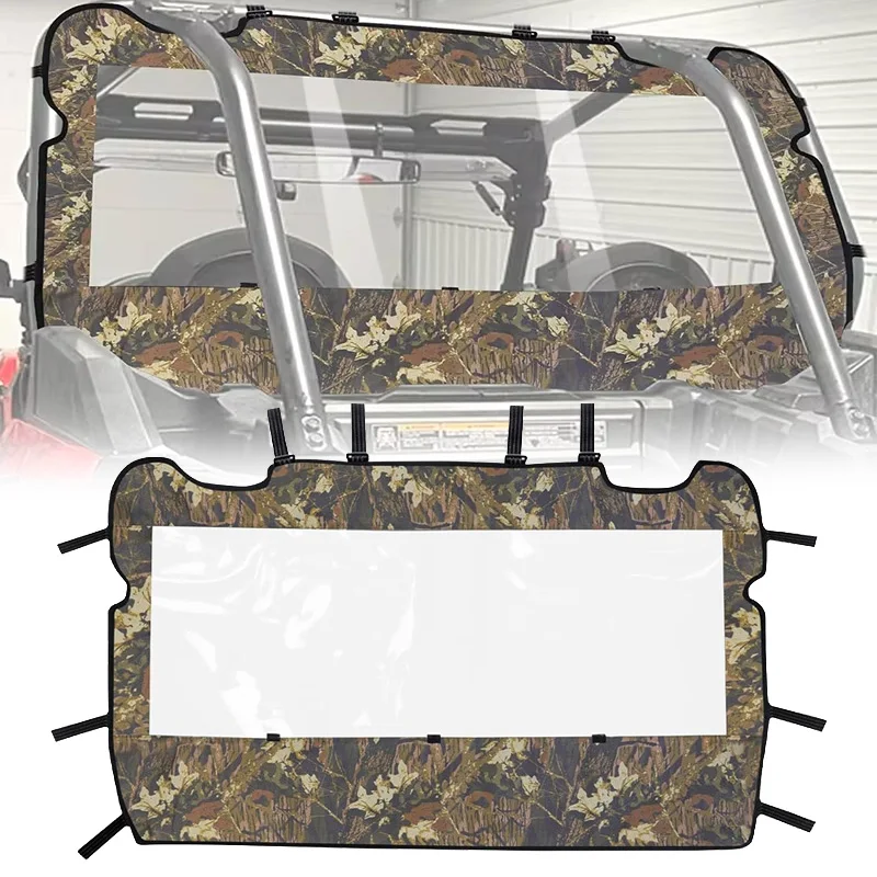 UTV Soft Rear Windshield Rear Window Dustproof Rear Screen For 2014-2023 Polaris RZR XP 1000/4 1000/ XP TURBO/4 TURBO RZR
