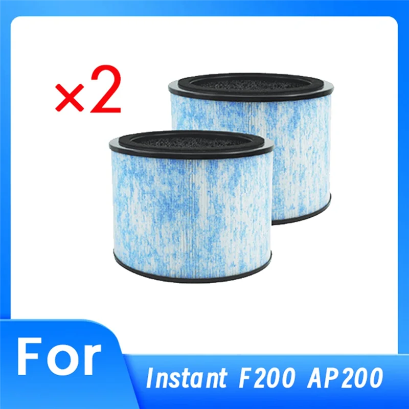 ABXF-For Instant AP200 F200 Filter 3-In-1 HEPA Replacement Filters HEPA Filter & High Efficiency Activated Carbon Filter 2 Pcs