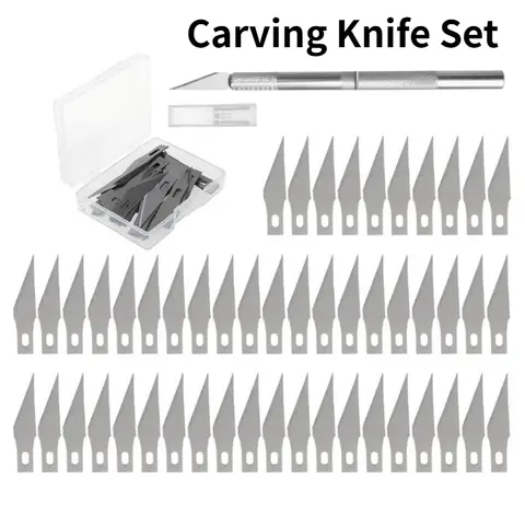 Metal Scalpel Knife Blades Engraving Knife Blades For Wood Carving Sculpture Replacement Surgical Knife Cutting Tools