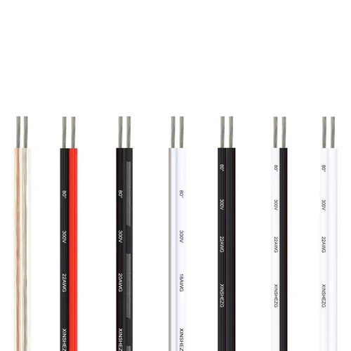 Cable eléctrico de 5-100M, 2 pines, rojo, negro, 22 20 18AWG, 5V, 12V, Cable LED para lámpara de tira LED, bombilla, iluminación automotriz DIY