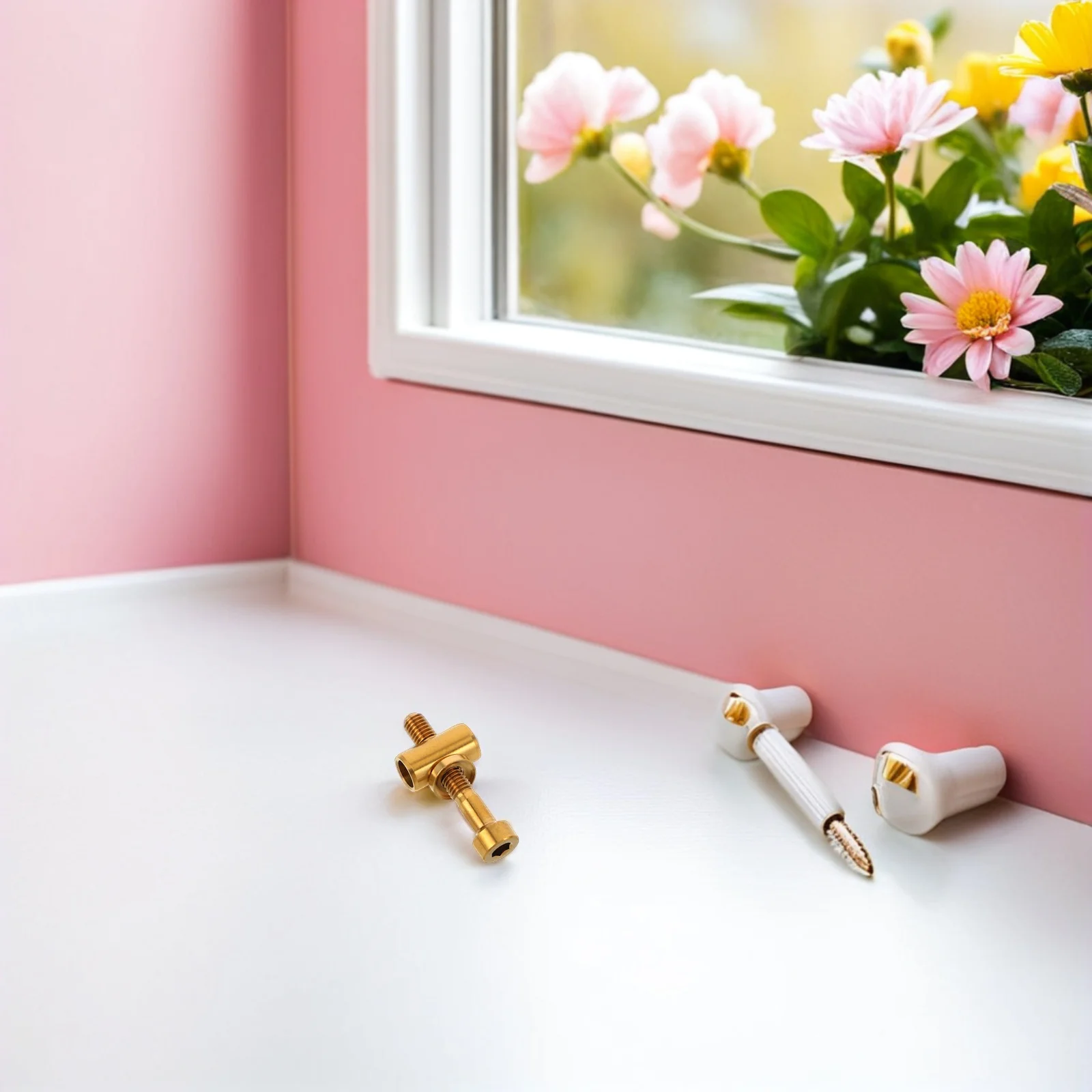 

2Pcs M5x30 Titanium Alloy Seatpost Bolts Anti-Loosening Design Bike Saddle Fixing Screws for Stable Riding Experience