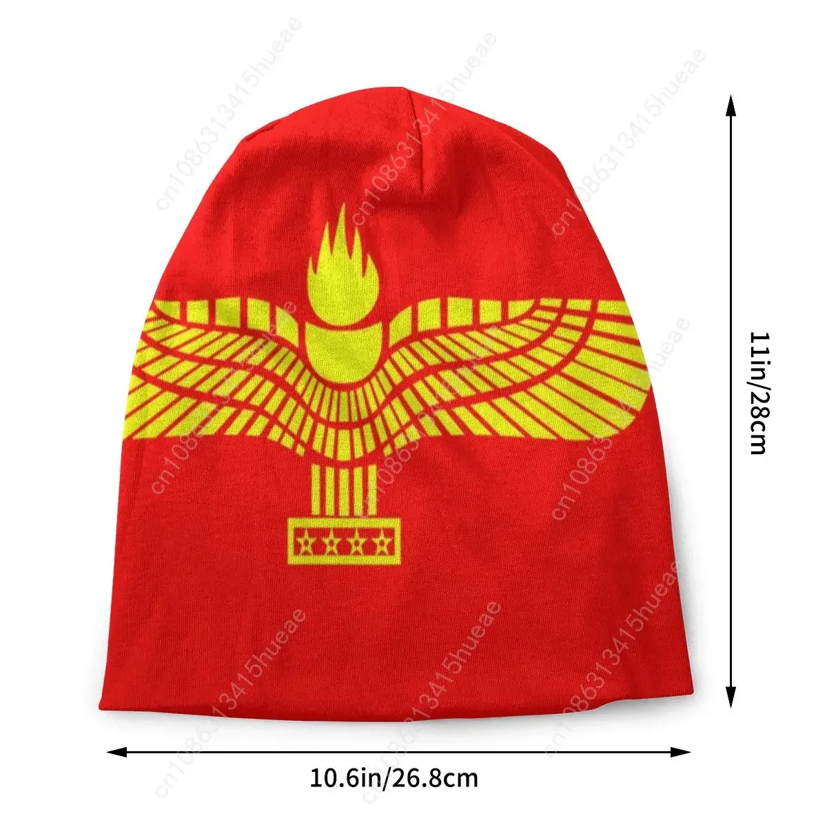 Aramean Suryoyo Logo Beanie Bonnet Knitted Hats Men Women Cool Unisex Syriac Assyria Flag Winter Warm Skullies Beanies Cap