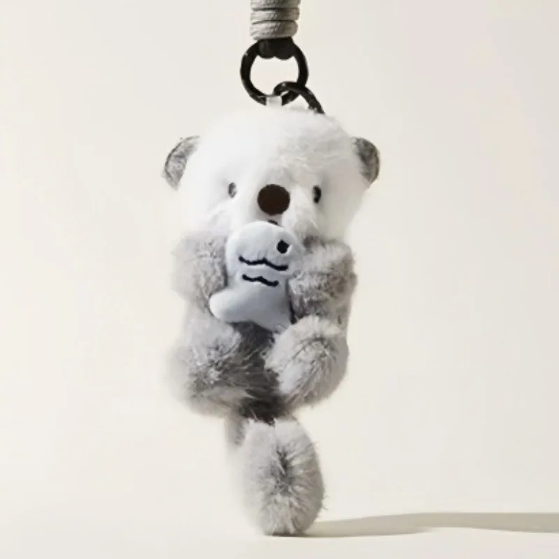 Creative Cute Sea Otter Pendant Plush Toy Fish Cat Doll Packaging Decoration Keychain  Bag  Backpack  Handsome  Pendant