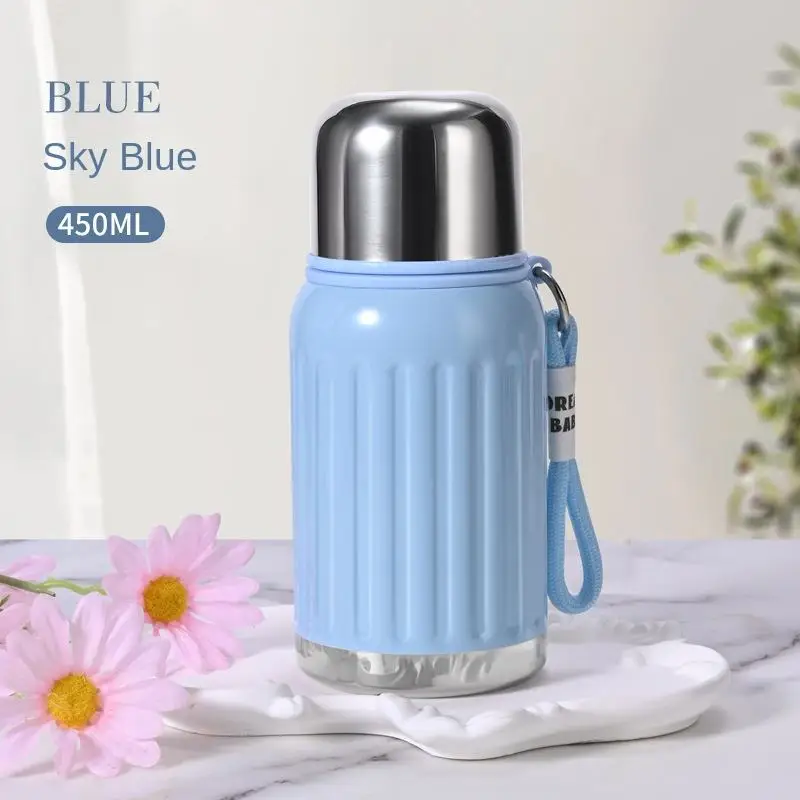 كوب ترمس صغير من الفولاذ المقاوم للصدأ 316، فاصل شاي ومياه بسيط عالي الجودة، زجاجة جديدة معزولة بالفراغ، هدية عمل #5