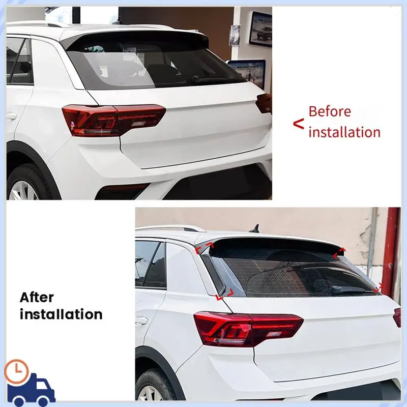 

Durable Car Rear Window Side Spoiler Canards Splitter For VW T-Roc 2017-2024 Rear Windshield Side Wing Trim Sticker