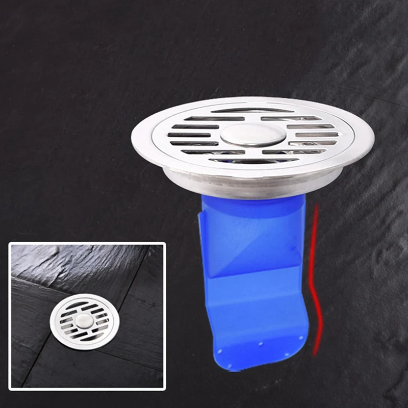 Hot 3Pcs 10Cm Silicone Kitchen Strainer Bathroom Pipe Sewer Drain Anti-Odor Pest Control Floor Drain Accessories Round