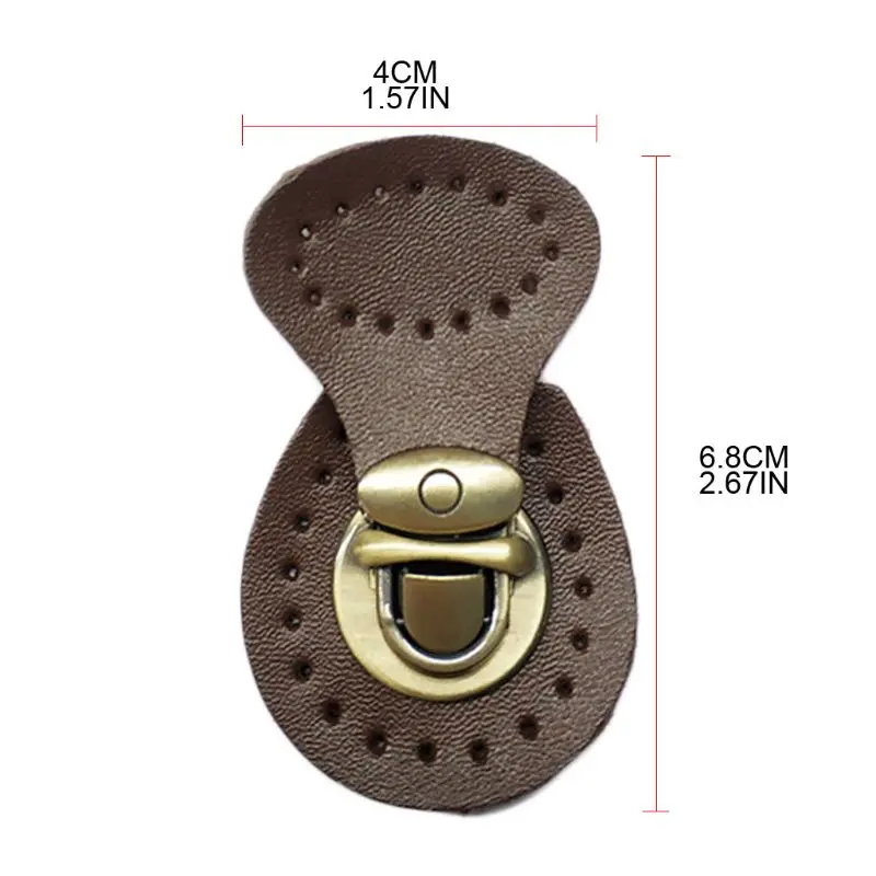 634C Faux Leather Magnetic Button Lock Bag  Closure Buckle Clasp DIY Replacement