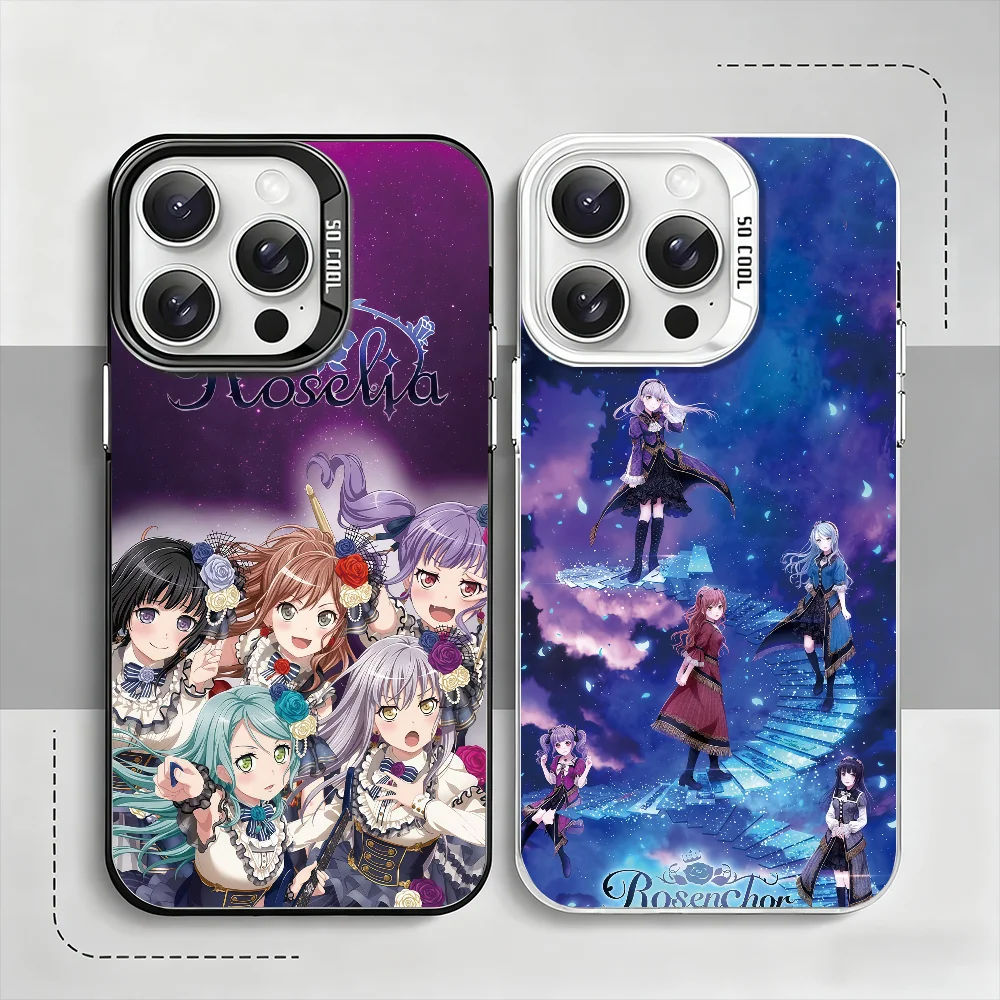 أنيمي R-Roselia بانغ حلم جراب هاتف لسامسونج A07 A17 A06 S25 S24 S23 الترا FE زائد واقية IMD اللون غطاء #1