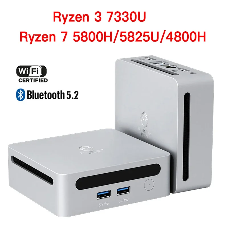 كمبيوتر صغير Ryzen 7 5800H/5800U/4800H/Ryzen 3 7330U كمبيوتر صغير Windows 11 Pro 16GB 512GB SSD WIFI6 BT5.2 سطح المكتب كمبيوتر صغير ألعاب الكمبيوتر