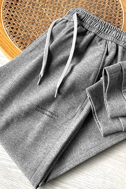 

Повседневные мужские брюки с эластичной резинкой на талии, модные спортивные штаны на весну и осень, прямые, тонкие, для повседневной носки