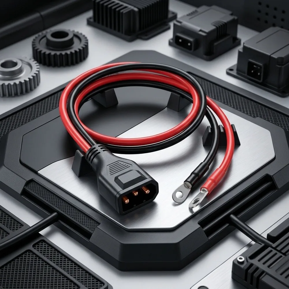 1pcs 50A 8AWG Extension Cable For EcoFlow River 2 & 3 Series= Fast Bidirectional Charging With O-Ring Terminals For RV Camping