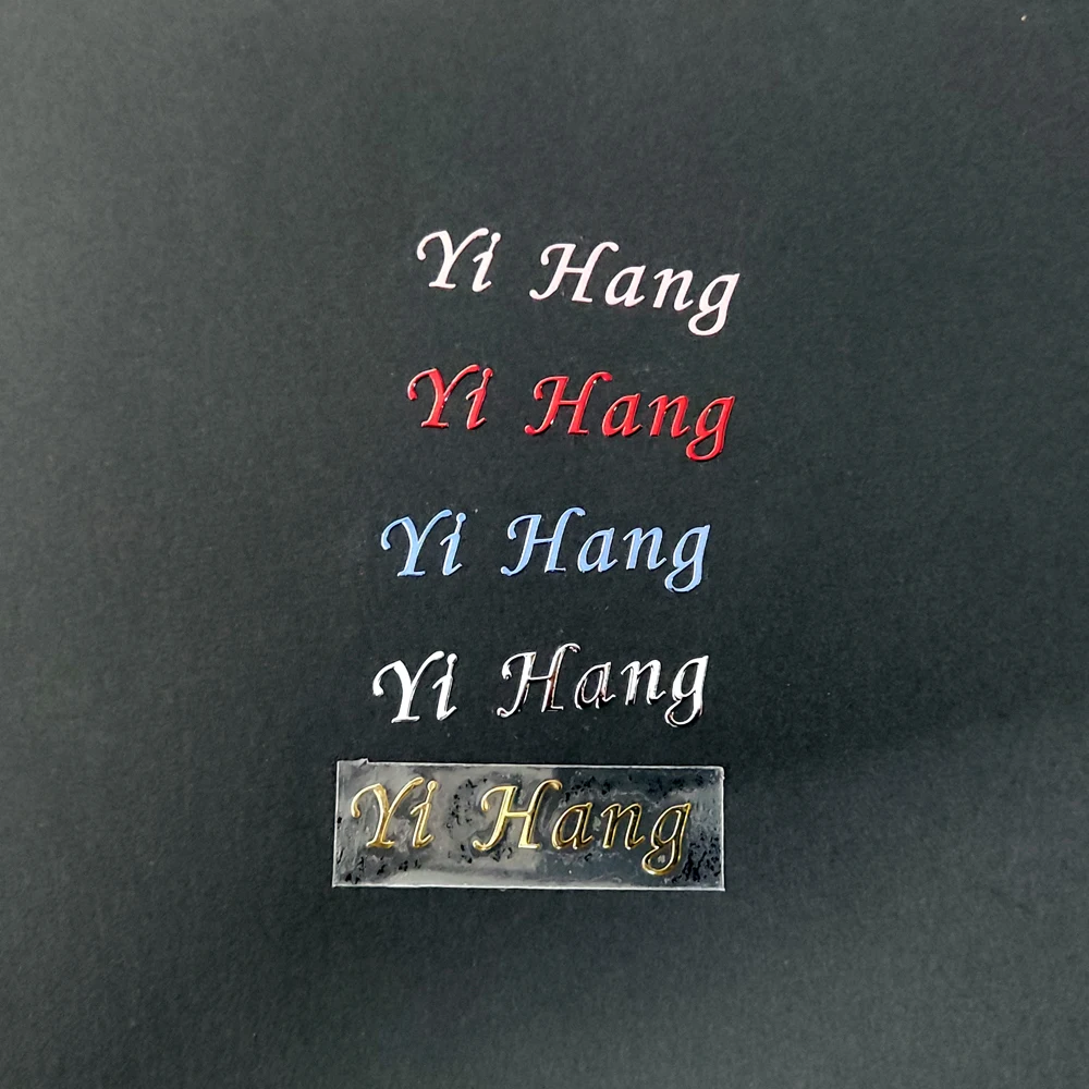 3D metal transfer stickers, business custom logo, a variety of metal colors, easy to tear paste,Wedding name