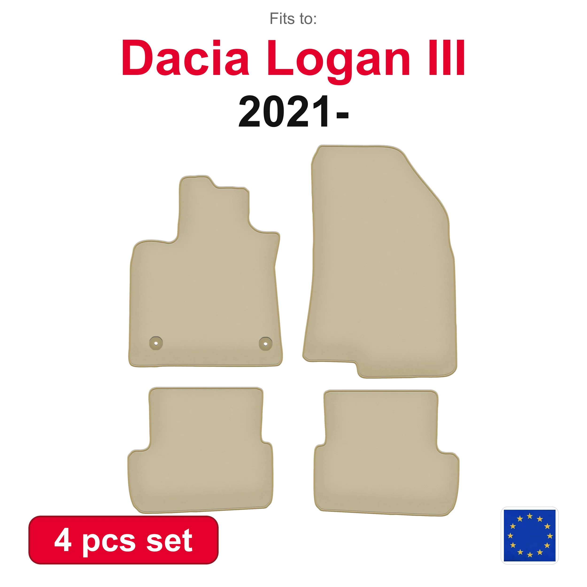 PREMIUM velours automattenset voor Dacia Sandero III hatchback (2021-)