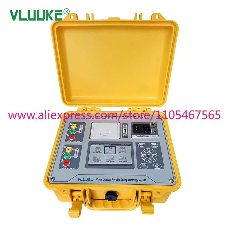 1Pcs VLUUKE LNBB2000 automatic transformer ratio tester, with LCD screen, high voltage PT ratio tester