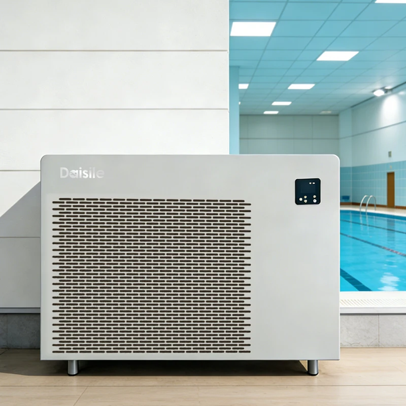 Inverter Plastic Swimming Pool Dehumidifier R410a Refrigerant Cooling Air Energy-Efficient Ultra Low Noise for Indoor Pool Use