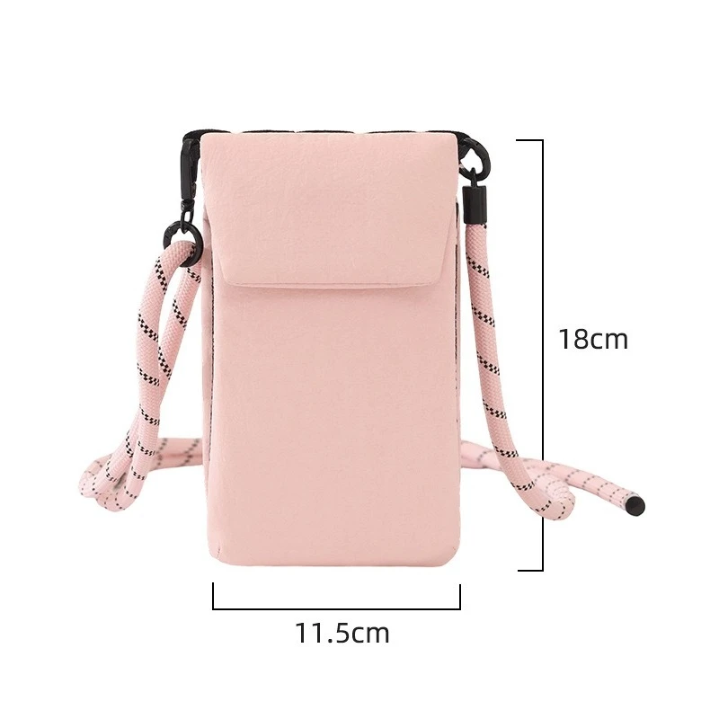 New Fashion Small Crossbody Phone Bag for Women Shoulder Vertical Zipper Pouch Casual Travel Daily Work Street Trend view 6