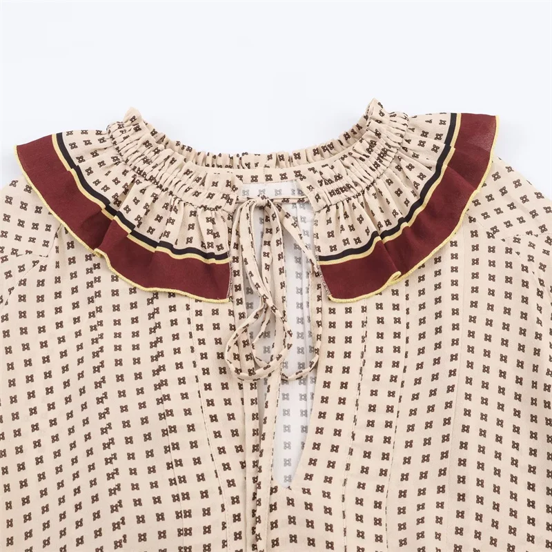 2025 가을 패션 트렌디 섹시 여성 유럽 및 미국 스타일 프린트 롱 드레스