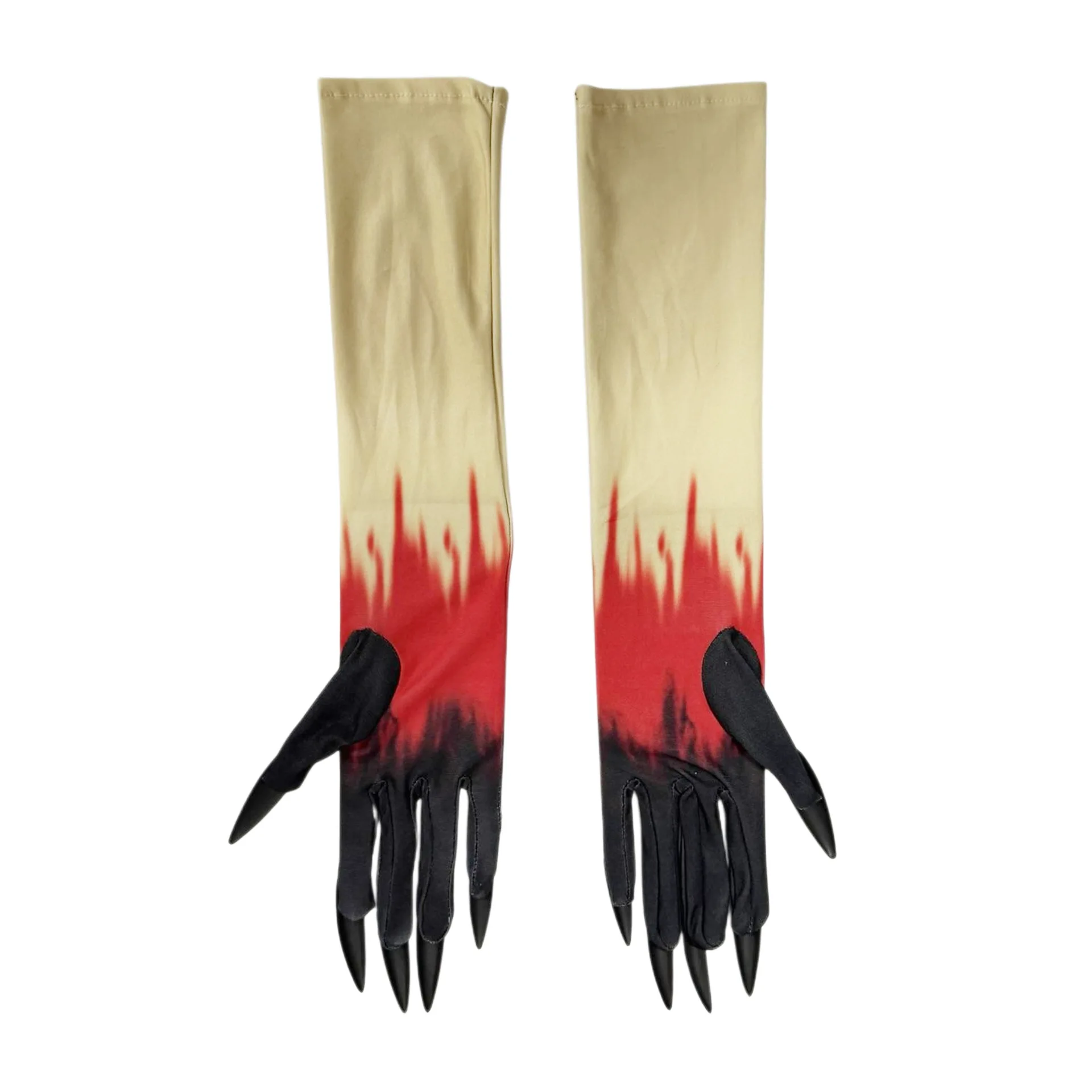 Terrifiant Zombie taché de sang longs gants Halloween fantôme Festival ongles gants danse fête longue griffe Performance