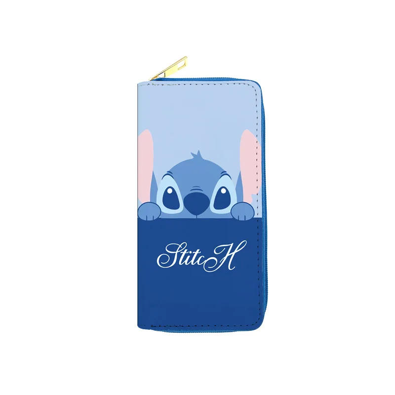 19X10X2.3 cm Disney cartoon cute Stitch wallet lady zipper tassel key PU coin purse student wallet card holder Coin Purses