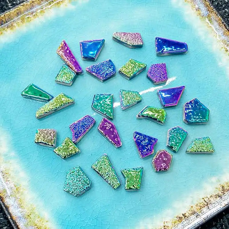 100g Ceramic Mosaic Tiles Porcelain DIY irregular Phantom color Mosaic Tiles Craft Ceramic Making Materials hobby pieces bulk97