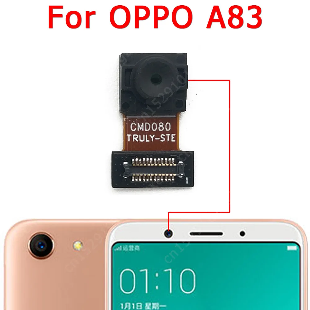 Front Back View Big Rear Backside Camera For OPPO A76 A77 5G A83 Selfie Camera Module Flex Replacement Spare Parts