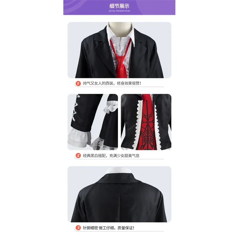 

A;3\v,7'd/Anime Yasuhiro Taeko Cosplay Costume Danganronpa Trigger Happy Havoc Celestia Ludenberg Suit Shirt Set Dailyc;3;h\7.l/