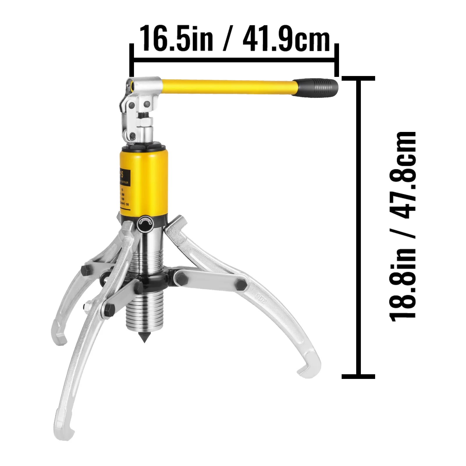 VEVOR 5/10/15 Ton Hydraulic Gear Puller Wheel Bearing Puller Separator Tools Adjustable Two Three Jaws for Garage Repair Shop