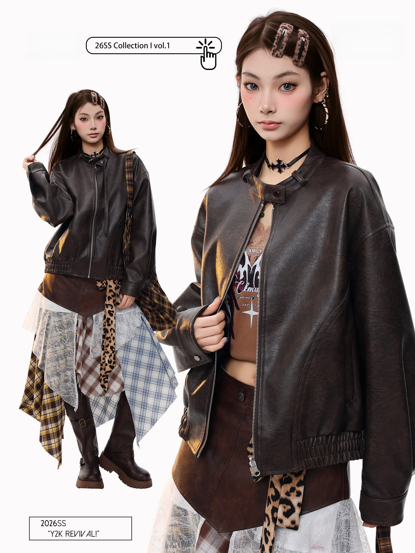 PBB Giacca da donna in pelle PU imbottita, stile retrò americano, nuova collezione primavera, con cintura, taglio dritto, stile vintage, resistente al vento