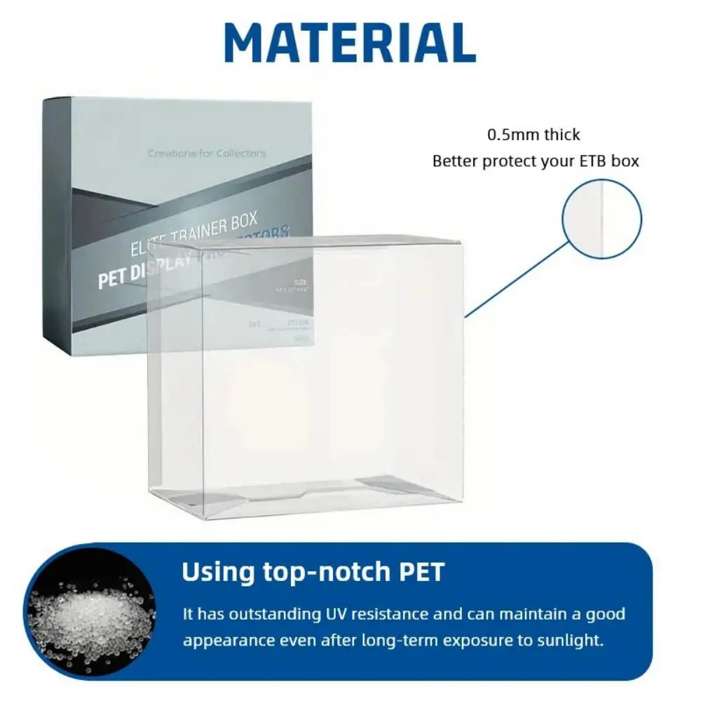 5 10 Packaging Thickened 50C PET Plastic ETB Protective Cover  Designed For Regular Elite Training Boxes