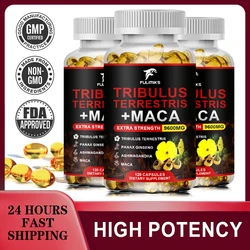 Tribulus Terrestris Capsules, with Ashwagndha, Panax Ginseng, Maca, Boost Energy