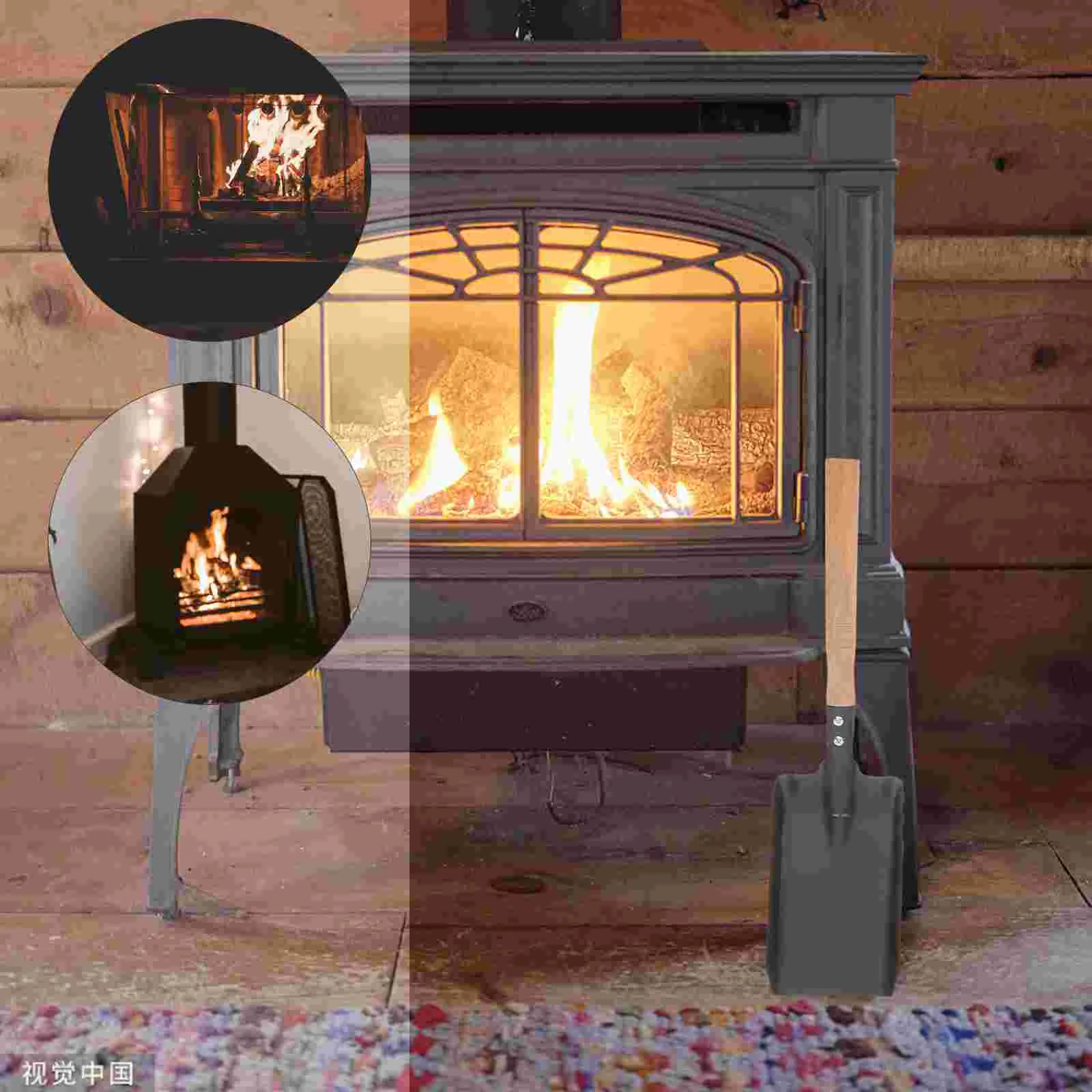 Fireplace Cleaning Set Dustpan Kitchen Stove Hand Household Wrought Iron