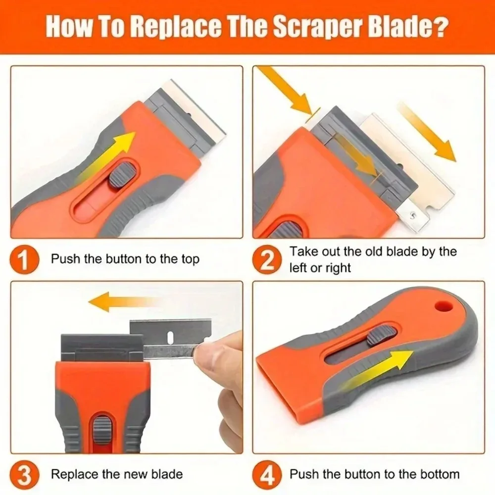 

Telescopic Glue Removal Blade For Labels Stickers Paint Scrape Used For Outdoor Driving And Maintenance