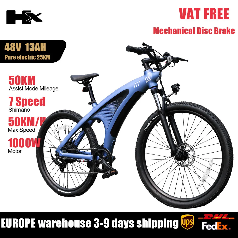 HX Q5 2000W Ebikes 57KM/H Electric Bicycle 27.5 Inch Adults Electric Bike Removable Battery Electric E Bikes Mountain Ebike image 8