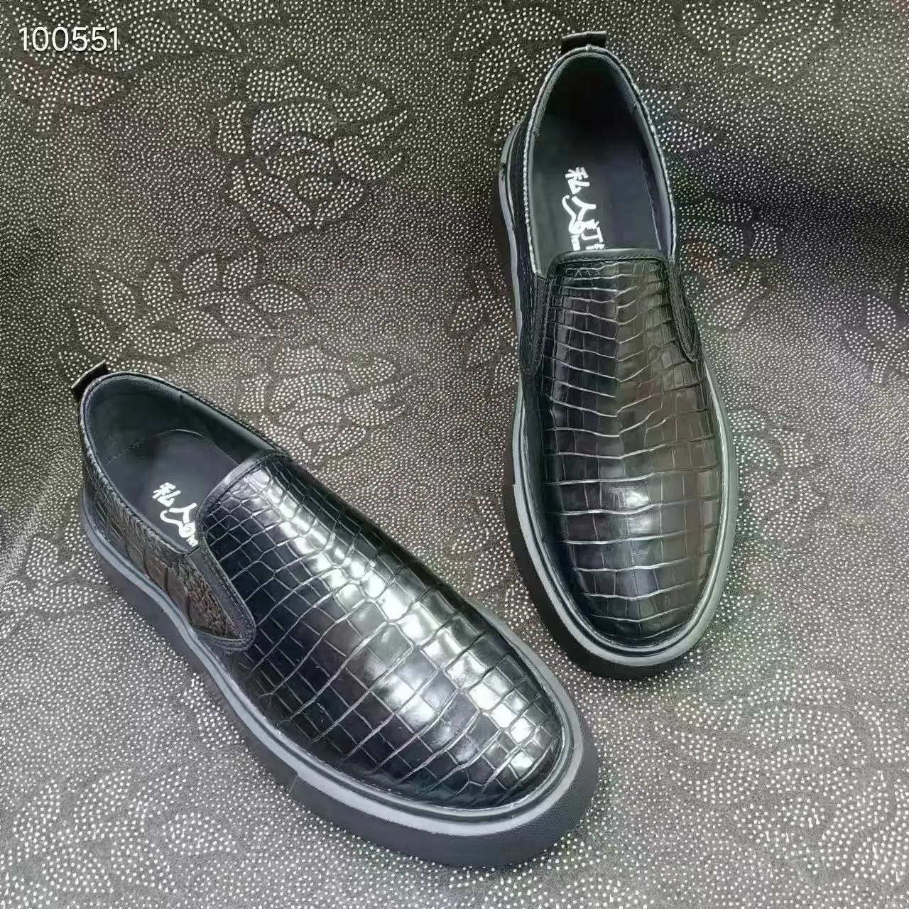 

Luxury Crocodile Skin Men's Sneakers 100% Genuine Real Top Quality Alligator Leather Men Loafers Shoe