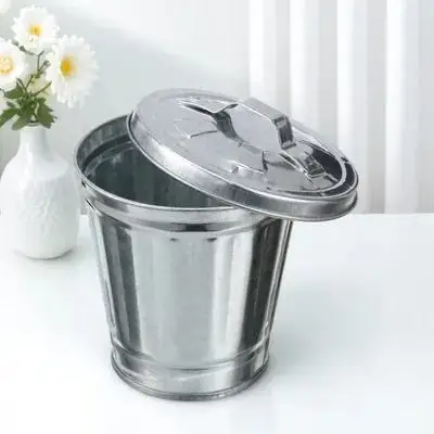 

1pc Mini Desktop Trash Can Storage Jar Waste Paper Basket Cute Garbage Container Office Tabletop Countertop Home Dorm Small