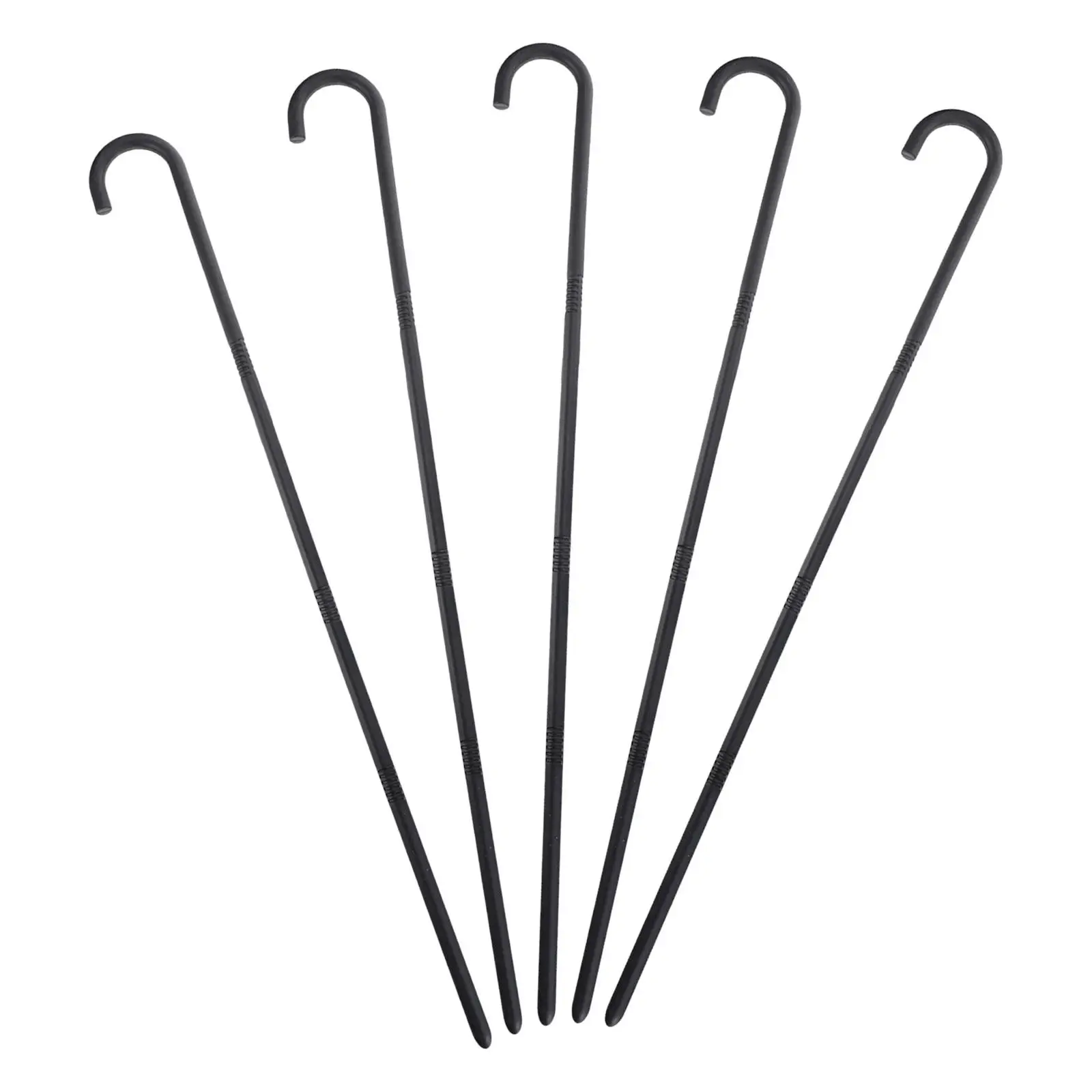 

5Pcs Plastic Theatrical Cane Decorative Crutch Props Lightweight Magician Halloween Cosplay Party Costume Accessories Black