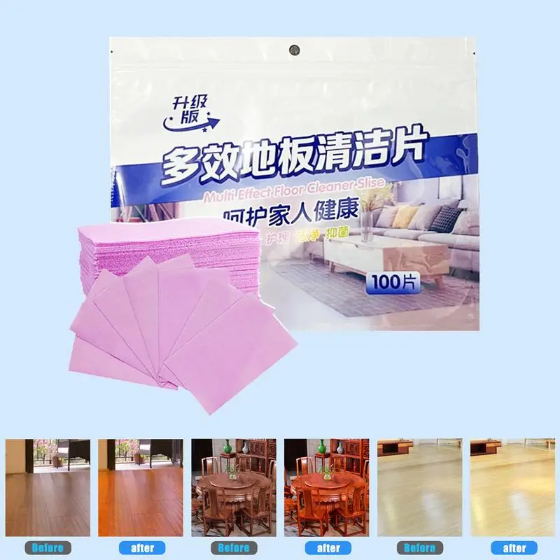 Floor Cleaning Sheets For Mopping Water Soluble Floor Cleaner Sheets Floor Cleaning Tablets Slice Compact Scented Multi-surface