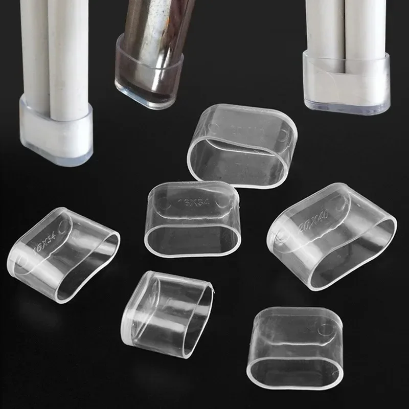 16 pezzi di calzini ovali trasparenti per gambe di sedie, tavolo in silicone, piedini per pavimenti, cuscinetti protettivi, tappi per fori per tubi per mobili, decorazione della casa