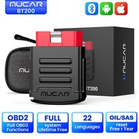 MUCAR BT200 Automotive OBD2 Scanner Car Diagnostics Full System OIL SAS Reset Auto Scan Erase Error Code Reader