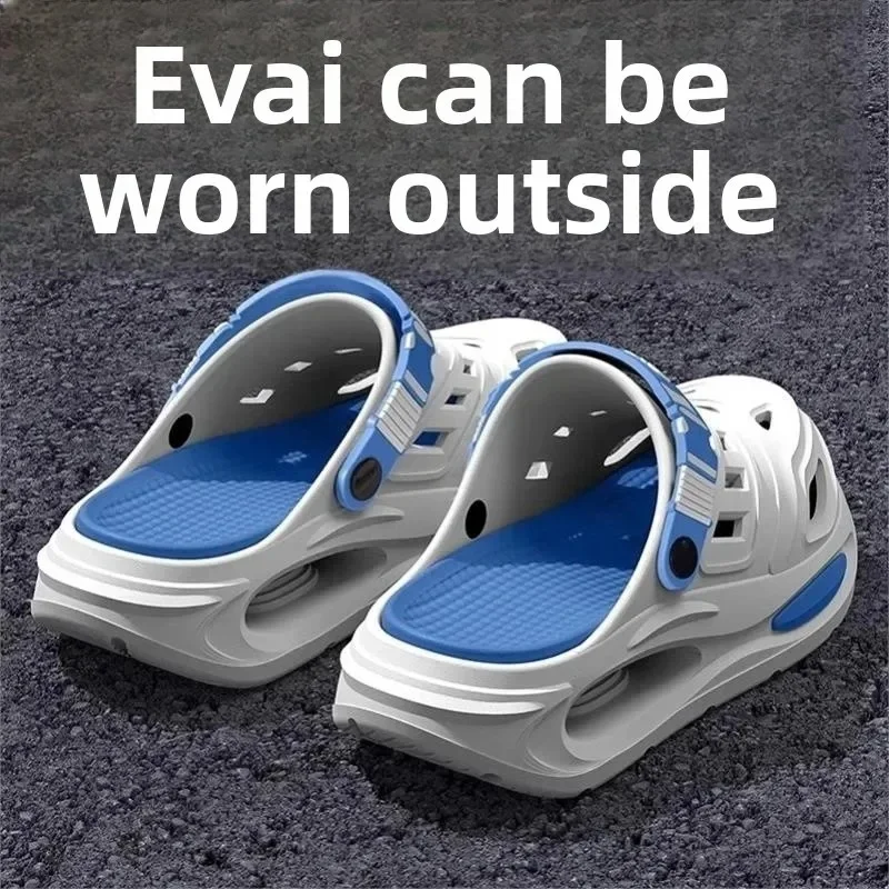 Summer Men Outdoor Clog Shoes Thick Bottom Anti‑Slip Wear‑Resistant Smell‑Proof Two‑Way Wear Slippers view 2