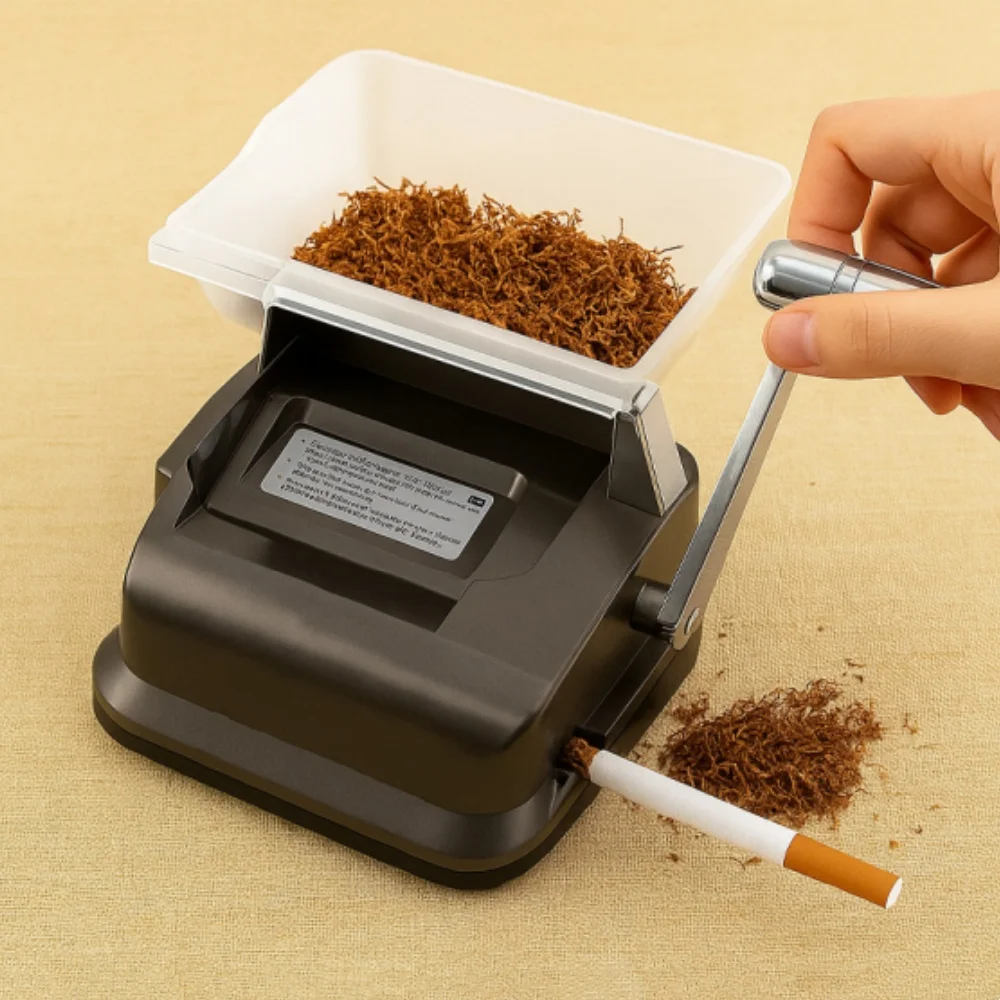 

HK-1 Manual Tobacco Rolling Machine Labor-saving Hydraulic Filling Cigarette 5.5/6.5/8mm Caliber Injector Maker Smoking Tools