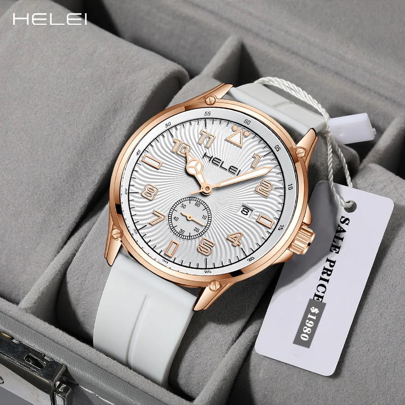 

HELEI Hot Model 2024 Jazz Series Sport Comfort Multifunction Quartz Movement Men's Quartz Watch Men's Waterproof Watch