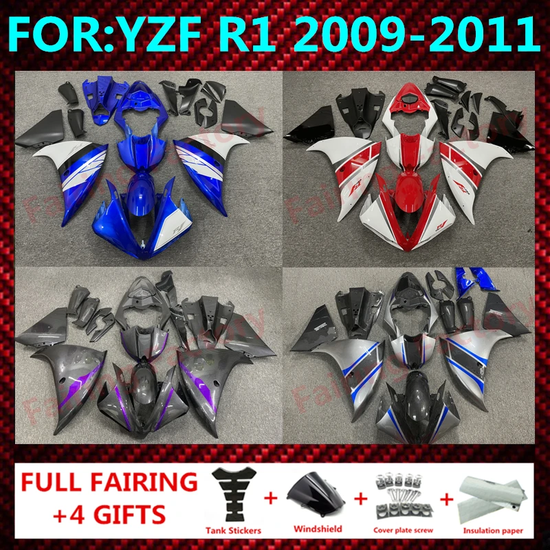

Motorcycle Fairing Kit ABS Plastic Body Injection Fairings Bodywork Bodykits For Yamaha R1 YZF1000 YZF-R1 2009 2010 2011 zxmt