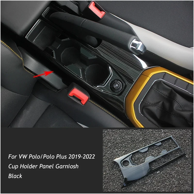 For VW Polo/Polo Plus MK6 2019-2024 Car Console Gearbox Panel Trim Frame Cover Sticker Strips Garnish Decoration Stylin