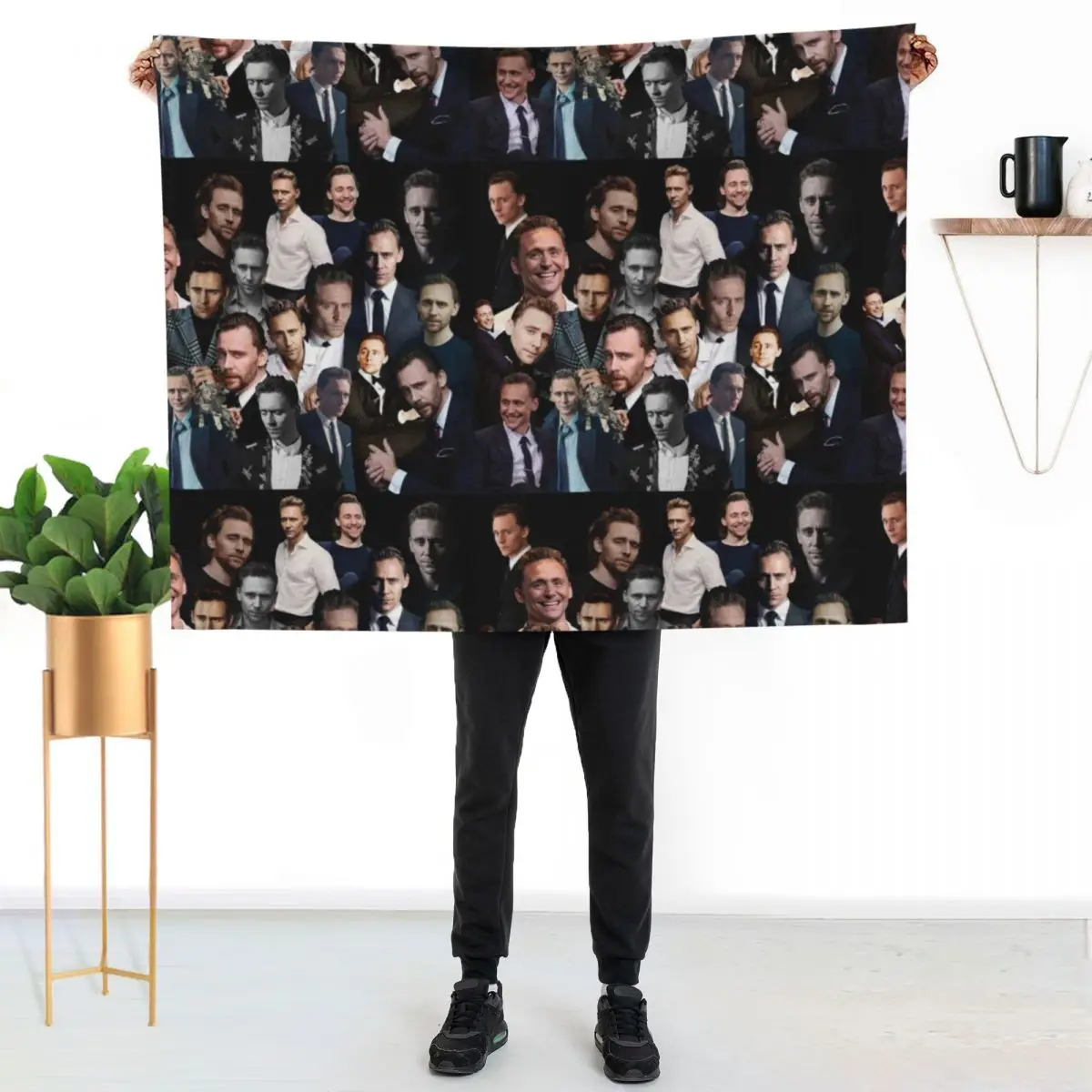 Tom Hiddleston Sexy Collage Throw Blanket Luxury Thicken Sleeping Bag Soft Plaid Custom Flannels Retros Blankets