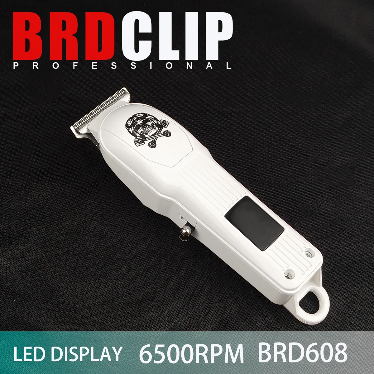 Professional BRD-608 Hair Trimmer Zero Gapped Cordless LED Display USB Hair Clipper 6500RPM Oil Head High powerTrimmer Machine